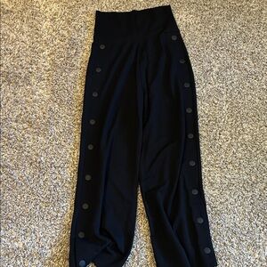 CAbi Midnight Black Side-Button Joggers